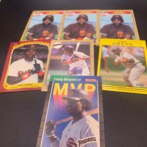 6ct 1987-1991 Tony Gwynn Topps/FLEER Misc Cards NRMT